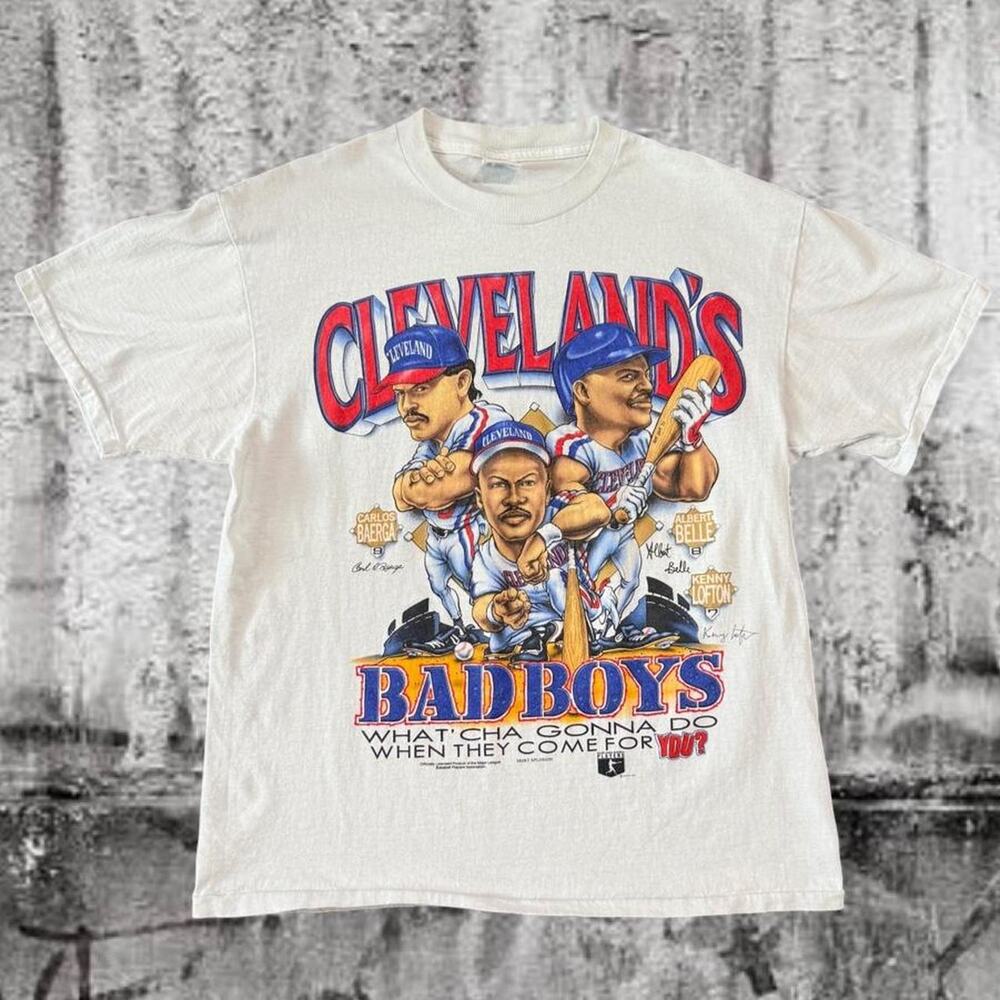 Vintage 1994 Cleveland Indians Bad Boys T-Shirt MLB Large Single Stitch
